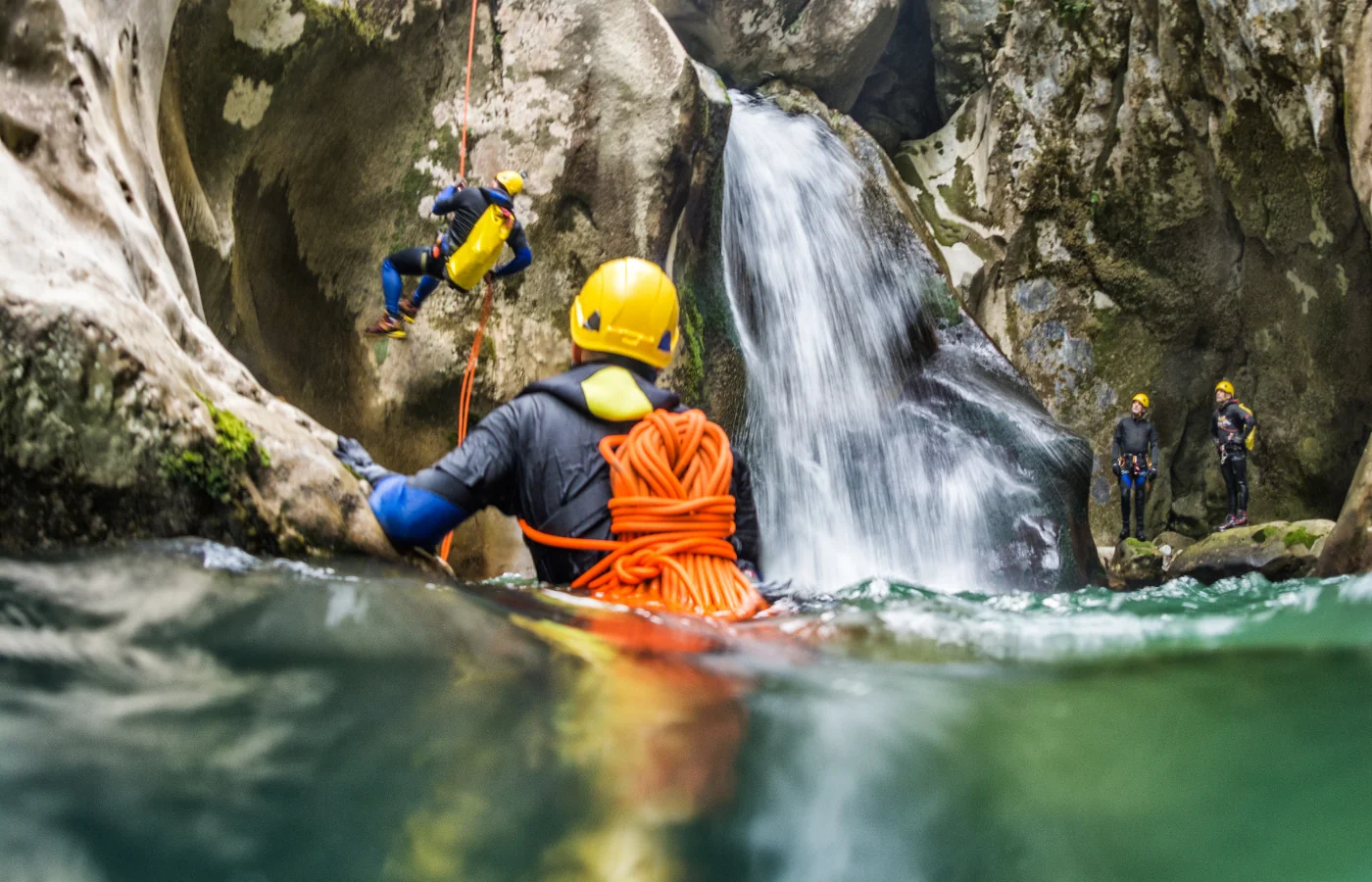 Cascade en Guadeloupe pour le canyoning