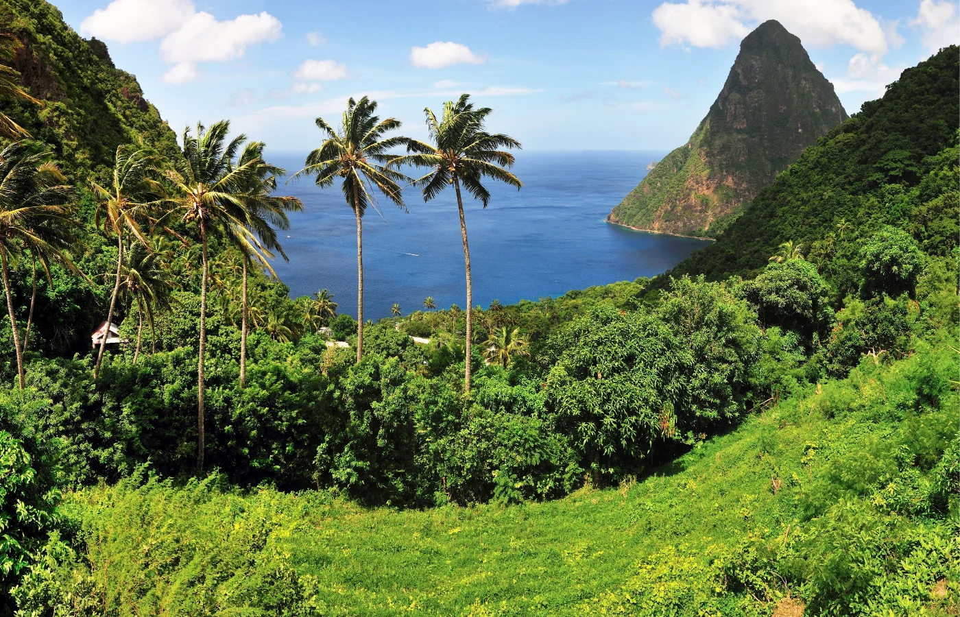 Sainte-Lucie — Pitons jumeaux et plages tropicales