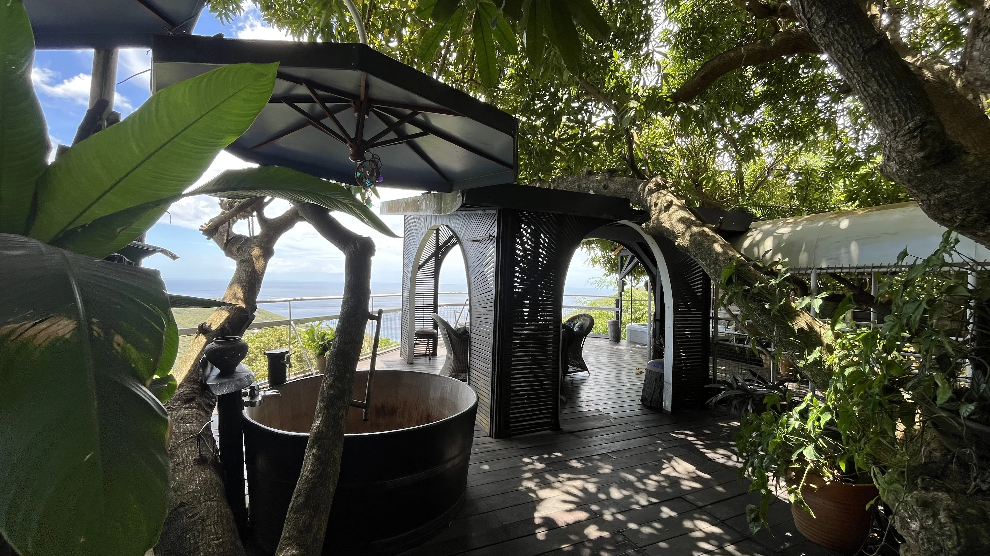 Tendacayou, cabane dans les arbres à Deshaies, Guadeloupe